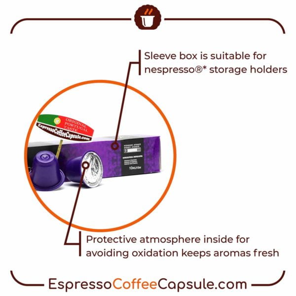 Bicafe Purple No9 Features Sleeve nesp • EspressoCoffeeCapsule.com