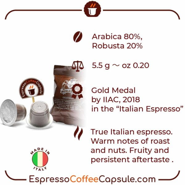 Mokasol GranBar description • EspressoCoffeeCapsule.com